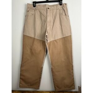 Schaffers Outfitters Men's Two Tone Tan Canvas Work Pants‎ Size 40x32